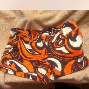 Loudmouth Orange and Black Swirl Golf Shorts